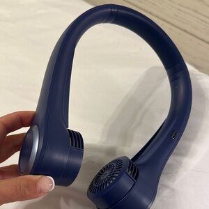 Navy Blue Neck Fan